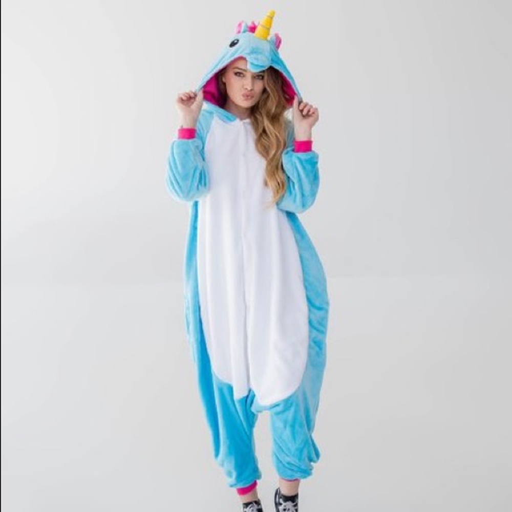 Teal unicorn I love Yumio PJs